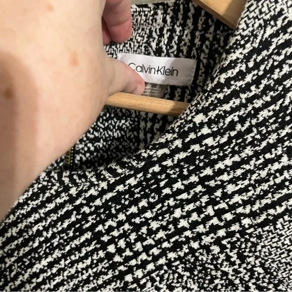 Calvin Klein Cotton Plaid Dress Size 12 - Picture 4 of 4